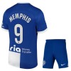 Conjunto (Camiseta+Pantalón Corto) Atlético Madrid Memphis 9 Segunda Equipación 23-24 - Niño